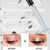 Picture of ONarisae Glitter Eyeshadow liquid Pigments Metals Gloss Sparkling Smokey Eye Looks Shimmer Silver (silver)
