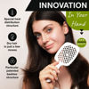 Picture of Janeke Original Patented Superbrush Detangler Brush Anti-static Hairbrush Easy For Wet or Dry Use Flexible with Nylon Bristle Great for All Hair Types - Long Thick Curly (White)