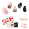 Picture of NAILOG Semi Cured Gel Nail Strips (20 Extra Long Stickers/Wraps) | Buy 2 Get 1 UV Lamp| Glossy & Long Lasting Soft Gel Finishing, Blossom
