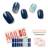 Picture of NAILOG Semi Cured Gel Nail Strips, Extra Long Nail Polish Strips (20 Pieces), Long Lasting Semi Cured Nail Stickers with Soft Glossy Gel Finish, Lake Dawn