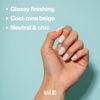 Picture of NAILOG Semi Cured Gel Nail Strips 20pcs Long Lasting Nail Polish Strips│Salon-Quality Gel Nail Sticker, Nail Art Wrap Kit with Glossy Gel Finishing│Beige