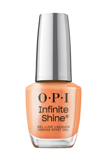 Picture of OPI Infinite Shine Always within Peach | Opaque Dark Orange Crème Long Wear Gel Like Nail Polish | Vegan, Long Lasting, Streak Free