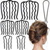 Picture of 7 Pcs Metal Hair Side Combs Hair Fork Clip Teeth Hair Pin Stick for Updo Bun, U Shape Hair Combs for Vintage Hairstyle Hair Accessories, Thick Hair Combination