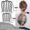 Picture of 7 Pcs Metal Hair Side Combs Hair Fork Clip Teeth Hair Pin Stick for Updo Bun, U Shape Hair Combs for Vintage Hairstyle Hair Accessories, Thick Hair Combination