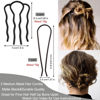 Picture of 7 Pcs Metal Hair Side Combs Hair Fork Clip Teeth Hair Pin Stick for Updo Bun, U Shape Hair Combs for Vintage Hairstyle Hair Accessories, Thick Hair Combination