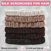 Picture of 6Pcs Silk Hair Ties Small 22 Momme 100% Pure Mulberry Silk Scrunchies for Women Girls Thin Skinny Hair Sleep Scrunchies No Damage(Color 03)
