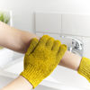Picture of Temple Spring Exfoliating Gloves - Carbonized Rayon Bamboo Bath/Shower Gloves, Bath Gloves for Shower Exfoliating and Ingrown Hair/Dead Skin Remover - Exfoliator Mitt Scrub Gloves - Mustard Yellow