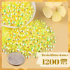 Picture of 1200PCS 6mm Resin Jelly Rhinestones in Bulk (Lemon Yellow AB), Bedazzling Flatback Crystals Rhinestones for Crafting DIY Nail Decoration, Gems Diomand Charms for Tumbler Shoes Clothing Fabric