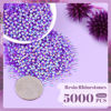 Picture of 5000PCS 2mm Resin Jelly Rhinestones in Bulk (Dark Purple AB), Bedazzling Flatback Crystals Rhinestones for Crafting DIY Nail Decoration, Gems Diomand Charms for Tumbler Shoes Clothing Fabric