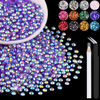 Picture of 4000PCS 4mm Resin Jelly Rhinestones in Bulk (Dark Purple AB), Bedazzling Flatback Crystals Rhinestones for Crafting DIY Nail Decoration, Gems Diomand Charms for Tumbler Shoes Clothing Fabric