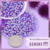 Picture of 4000PCS 4mm Resin Jelly Rhinestones in Bulk (Dark Purple AB), Bedazzling Flatback Crystals Rhinestones for Crafting DIY Nail Decoration, Gems Diomand Charms for Tumbler Shoes Clothing Fabric