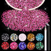 Picture of 5000PCS 2mm Resin Rhinestones in Bulk (Hot Pink), Bedazzling Flatback Crystals for Crafts DIY Nail Decoration, Gems Charms for Tumbler Shoes Clothing Fabric with Pickup Pen and Tweezers