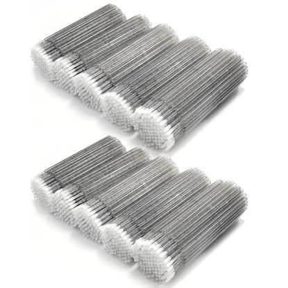 Picture of ZYIGYI 1000 Pcs Disposable Micro Cotton Swabs, Microswabs Applicator Brush for Eyelash Extension, Lips Mascara Wands Black