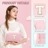 Picture of AIBFRID Birthday Gifts for Women Her,Travel Cute Makeup Bag,Large Capacity Cosmetic Bags for Women Makeup Pouch PU Leather Waterproof Cosmetic Bag,Letter T