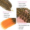Picture of Passion Twist Hair 24 Inch 8 Packs Passion Twist Crochet Hair Braiding Hair Long Bohemian Spring Twist Hair Crochet Braids Synthetic Hair Extension (24 Inch, 1B/Orange)