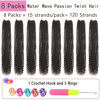 Picture of Alrence Passion Twist Hair 30 Inch 8 Packs Water Wave Crochet Hair Curly Braiding Hair For Butterfly Locs Long Bohe Crochet Braids (30 Inch (Pack of 8), 4#)