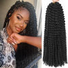 Picture of Passion Twist Hair 20 Inch 8 Packs Passion Twist Crochet Hair Long Bohemian Crochet Braids (20 Inch, 1B#)