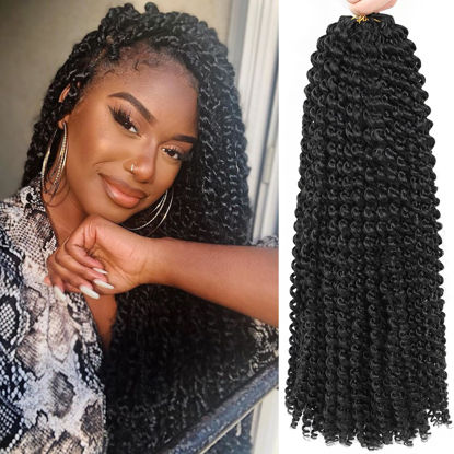 Picture of Passion Twist Hair 20 Inch 8 Packs Passion Twist Crochet Hair Long Bohemian Crochet Braids (20 Inch, 1B#)