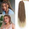 Picture of Passion Twist Hair Blonde 24 Inch 8 Packs Passion Twist Crochet Hair For Women Curly Braiding Hair Long Water Wave Hair Synthetic Hair Extension (24 Inch (Pack of 8), 27/613#)