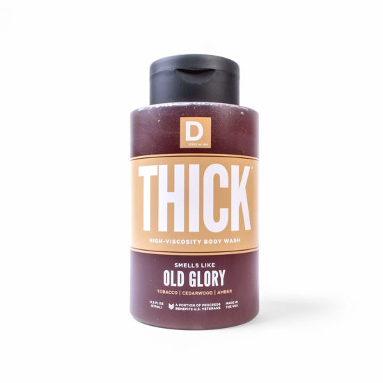 Picture of Duke Cannon THICK High-Viscosity Body Wash - Old Glory Scent, 17.5oz - 3X Thicker, Plant-Based, Mineral-Enriched Body Wash for Men with Notes of Tobacco, Cedarwood, and Amber