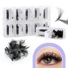 Picture of WENDY LASHES Eyelashes 1200PCS False, Premade Fans 16D Volume, Loose Promade D Curl, Mixed 9-20mm, Silk Material, Natural, Individual, 1.0582 Ounce