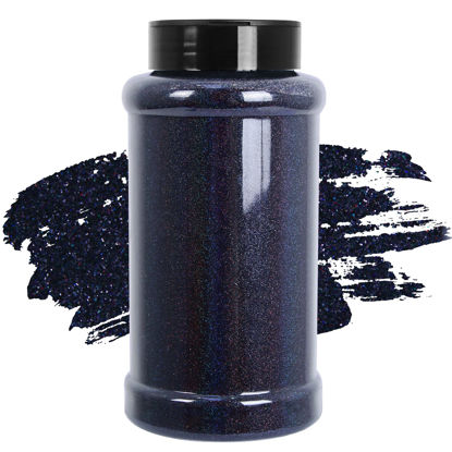 Picture of Holographic Ultra Fine Glitter, 16 Oz (1 Ib), Fine Glitter for Resin Crafts Nails Tumblers Slime Cosmetic and Festival Decoration - Laser Black Glitter Bulk