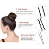 Picture of BEoffer U Shaped Hair Pins, 200 Count of Buns Waved Hair Pins for Women Girls with Box for Updos French Twists, Bobby Pins Hairgrip Hair Grip Hairclip Bulk Hair Accessories (Black, 2.4 Inch)