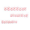 Picture of 24Pcs Valentine’s Day Press on Nails Short Square Fake Nails Red French Tip Glue on Nails Cute False Nail Tips Full Cover Small Hearts Stick on Nails Finger Manicure Decorations Heart Nails for Women