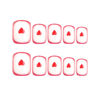 Picture of 24Pcs Valentine’s Day Press on Nails Short Square Fake Nails Red French Tip Glue on Nails Cute False Nail Tips Full Cover Small Hearts Stick on Nails Finger Manicure Decorations Heart Nails for Women