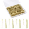 Picture of U Shaped Hair Pins, 100PCS 2.4inch Bun Hair Pins for Women Kids Girls Hairdressing Salon with Storage Box, for All Hair Types - Gold