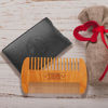 Picture of Wooden Beard Comb & Case, Dual Action Fine & Coarse Teeth, Perfect for use with Balms and Oils, Top Pocket Comb for Beards & Mustaches by Viking Revolution