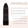 Picture of Tape in Hair Extensions Human Hair, 20pcs 14 Inch Natural Black Remy Hair Extensions Straight Human Hair Tape in Extensions Skin Weft Tape Extensions Human Hair (1B#,14 Inch)