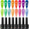 Picture of SUPWEE Neon Cat Eye Gel Polish Set Bright Yellow Green Pink Cateye Nail Polish Gel Magnetic Gel Polish Varnish Soak Off Lamp Gel for Nail Salon or DIY at Home 8 Colors 7ML(0.24FL OZ)