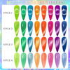 Picture of SUPWEE Neon Cat Eye Gel Polish Set Bright Yellow Green Pink Cateye Nail Polish Gel Magnetic Gel Polish Varnish Soak Off Lamp Gel for Nail Salon or DIY at Home 8 Colors 7ML(0.24FL OZ)