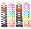 Picture of Matte Small Barrettes for Women Girls, B.PHNE 2.1 Inch Snap Hair Clip for Thick or Thin Hair, Cute Candy and Neutral Color Hollow Rectangle and Drop 40 Pack