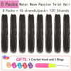 Picture of Passion Twist Hair Dark Brown 24 Inch 8 Packs Water Wave Crochet Hair For Women Passion Twists Braiding Hair Long Bohemian Crochet Braids Synthetic Hair Extension (24 Inch, 4#)