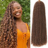 Picture of Passion Twist Hair Brown 20 Inch 8 Packs Passion Twist Crochet Hair Long Bohemian Crochet Braids (20 Inch, 30#)