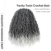 Picture of Toyotress Yanky Twist Crochet Hair - 12 Inch 8 Packs (30 Strands/Pcs) Pre-twisted Fluffy Spring Mini Twist Short Passion Twist, Ombre Gray Pre-Looped Crochet Braids Braiding Hair (12 Inch, T-Gray-8P)