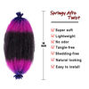 Picture of Blonde Brown Ombre 8 Packs Springy Afro Twist Hair 49# 1B Purple Blue 16 inch 3 Tones Pre-Separated Kinky Marley Twist Braiding Hair Soft Synthetic Crochet for Distressed Faux Locs Spring Twist Hair Extensions for Women… (16 Inch (Pack of 8), 49#)