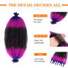Picture of Blonde Brown Ombre 8 Packs Springy Afro Twist Hair 49# 1B Purple Blue 16 inch 3 Tones Pre-Separated Kinky Marley Twist Braiding Hair Soft Synthetic Crochet for Distressed Faux Locs Spring Twist Hair Extensions for Women… (16 Inch (Pack of 8), 49#)