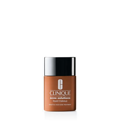 Picture of Clinique Acne Solutions Liquid Foundation Makeup With Salicylic Acid For Dry Combination to Oily Skin Types | Medium Coverage, Natural Matte Finish, Clove, 1.0 Fl Oz