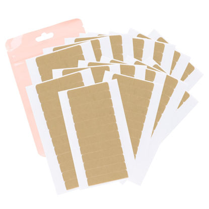 Picture of GOO GOO Hair Extension Tape Double Sided Adhesive Replacement Tape, Professional Strong Tapes for Tape in Hair Extensions 180pcs, 1.6 * 0.3inch per Piece