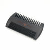 Picture of Menesia Black Wooden Beard Comb with Case for Men, Men's Wood Pocket Comb for Beards & Mustaches & Hair, Black Skull Design