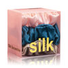 Picture of Silk Scrunchies for Hair 100% Mulberry Silk Hair Ties 3 Pack(Pink, Peacock Blue, Apricot)