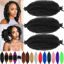 Picture of 3 Packs Springy Afro Twist Hair 10 inch 1B Pre-Separated Marley Twist Braiding Hair Soft Synthetic Crochet for Distressed Faux Locs Spring Twist Hair Extensions for Women (10 Inch (Pack of 3), 1B)