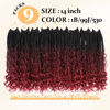 Picture of Yewell 9 Packs Goddess Box Braids Crochet Hair Boho Crochet Box Braids With Curly Ends Crochet Hair For Black Women, 14 Inch Pre Looped Bohemian Crochet Box Braids Hair (14Inch 9 Packs,T99J530#)