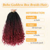 Picture of Yewell Goddess Box Braids Crochet Hair 12 Inch Boho Crochet Box Braids, 9 Packs Boho Box Braids Crochet Hair For Black Women Pre Looped Box Braids Crochet Hair (12Inch 9 Packs,T99J530)