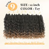 Picture of Yewell 9 Packs Goddess Box Braids Crochet Hair Boho Crochet Box Braids With Curly Ends Crochet Hair For Black Women, 12 Inch Pre Looped Bohemian Crochet Box Braids Hair (12Inch 9 Packs,T27)