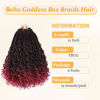 Picture of Yewell Goddess Box Braids Crochet Hair 12 Inch Boho Crochet Box Braids With Curly Ends For Black Women,9 Packs Bohomian Crochet Box Braids Pre Looped Box Braids Crochet Hair(12Inch 9Packs,TBUG)