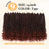 Picture of Yewell 9 Packs Goddess Box Braids Crochet Hair Boho Crochet Box Braids With Curly Ends Crochet Hair For Black Women, 14 Inch Pre Looped Bohemian Crochet Box Braids Hair (14Inch 9 Packs,T350#)